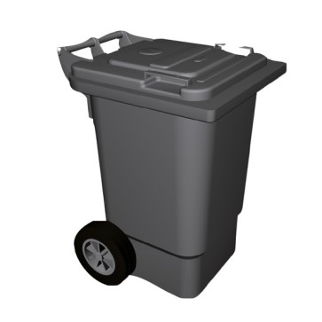 pattumiera in plastica carrellata da 60 litri