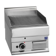 fry top a gas da banco, piastra rigata