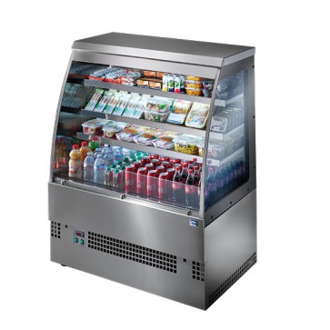 Espositore refrigerato con 3 ripiani, +3°/+5°C, l=1800 mm - Self Service in acciaio inox