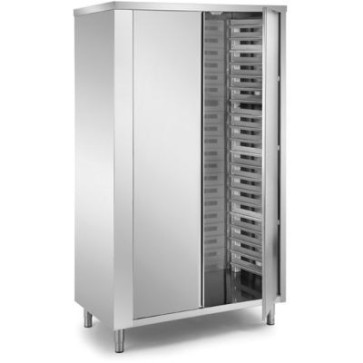 Armadio portateglie neutro, n.2 ante a battente tamburate, capacità 40 teglie mm.600x400, mm.1200x700x2000h