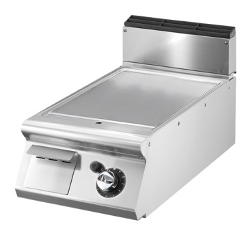 Fry-top gas con piano stampato piastra liscia da banco