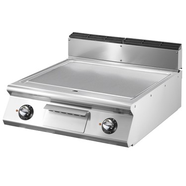 Fry-top elet. con piano stampato piastra liscia da banco
