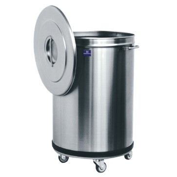 Pattumiera carrellata 50 lt.ø 390 mm per cucine industriale