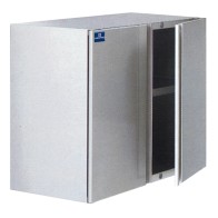 armadio pensile con porta battente e ripiano intermedio, 400x400 mm