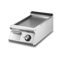 Fry-top elettrico versione top, piastra rigata