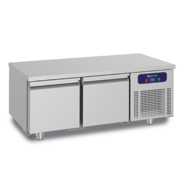 base refrigerata con 2 cassetti 1/1 per apparecchiature di cottura, l=1400 mm
