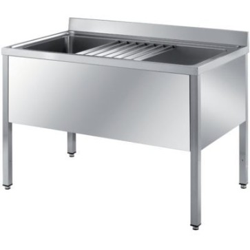 Vascone lava pentole su gambe c/griglia mm2000x700x850 h