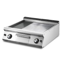 Fry-top gas professionale piastra 2/3 liscia 1/3 rigata da banco