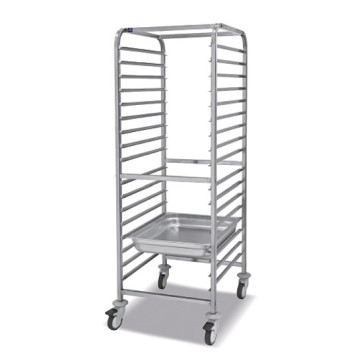 carrello portabacinelle GN, 17x GN 2/1 h=65 mm