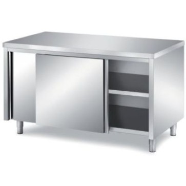 Tavolo armadiato con scorrevoli su un fronte mm 1500x700x890 h