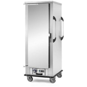 Carrello portabacinelle struttura coibentata inox cap.20 bacinelle gn2/1 o 40 gn1/1 riscaldato 1 anta - mm 950x820x2000 h
