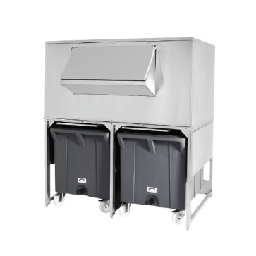 Contenitore ghiaccio 300+2x108kg carrellato per bac0008