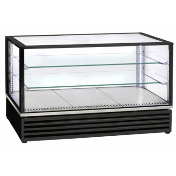 vetrinetta refrigerata da banco con 2 ripiani in vetro con porte scorrevoli, +2°/+10°C
