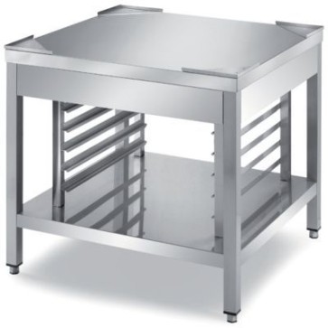 Basamento portaforno con portateglie cap. 7 teglie gn 2/1 h 60- mm 800x800x720 h
