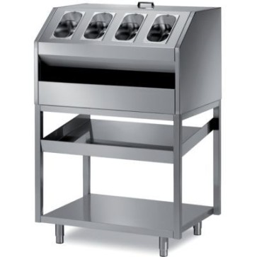 Tramoggia pane da appoggio su piedini mm 1000x700x600 h