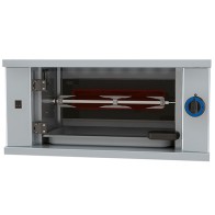 Girarrosto verticali professionale ad asta a gas con illuminazione interna, 1 spiedo per 3 polli