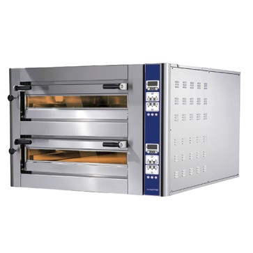 Robusto forno elettrico con facciata e camera di cottura in accciao inox