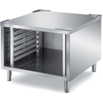 Basamento forno con portateglie-chiuso con battente-cap. 7 teglie gn2/1- mm 800x800x720 h