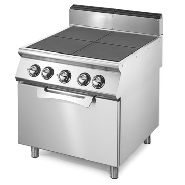 Cucina elettrica con piastre ribaltibili su forno elettrico statico GN 2/1