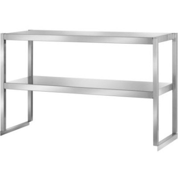 Supporto piatti per tavoli con 2 ripiani di appoggio mm 1600x350x600h