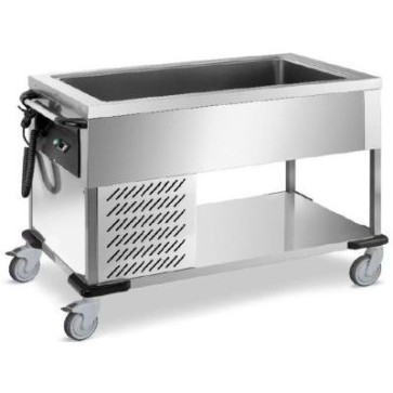 Carrello ref. strutt. acciaio inox cap. 2 gn 1/1, mm.850x640x900 h