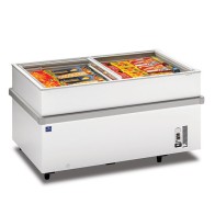 Isola congelatore professionale a pozzo supermercato con coperchi scorrevoli in vetro, 459 lt. temp.-18°C/-28°C