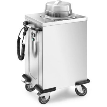 Distributore piatti riscaldato - versione statica con termostato meccanico +30°/+90°