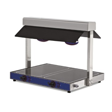 Pianetto 2x GN 1/1 scaldaivande con 2 lampade alogene