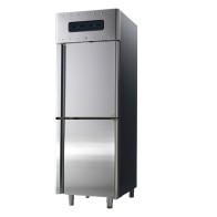 Frigorifero da 350+350 litri in inox a 2 temperature, GN 2/1, -2°/+8°C|-10°/-22°C