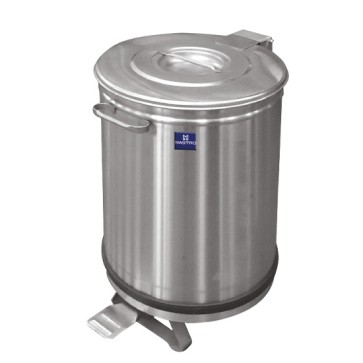Pattumiera carrellata 50 litri con comando a pedale per cucine industriale