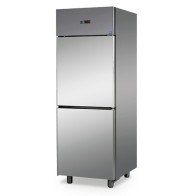 congelatore da 600 litri in inox a 2 porte, -18°/-22°C
