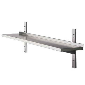 Ripiano a parete da 800x400 mm con mensole e staffe