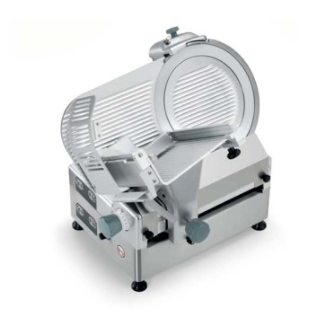 Affettatrice automatica a gravità, doppio motore, lama ø 300 mm.