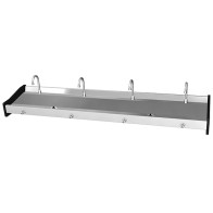 Lavamani a parete collettivo con comando a ginocchio, con 4 rubinetti