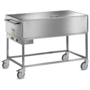 Carrello scaldavivande cap.50 posti - mm.1500x640x900 h