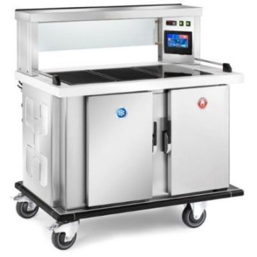 Carrello multiservice mts, cook & serve ciclo mantenimento vani caldo/caldo