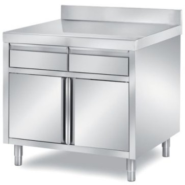 Tavolo armadiato con 2 ante a battente e 2 cassetti mm 1000x900x850 h