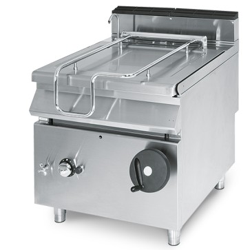 Brasiera ribaltabile gas, capacità 60 litri, vasca inox