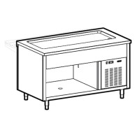 Elemento piano refrigerato su vano a giorno, l=1500 mm, 4x GN 1/1.