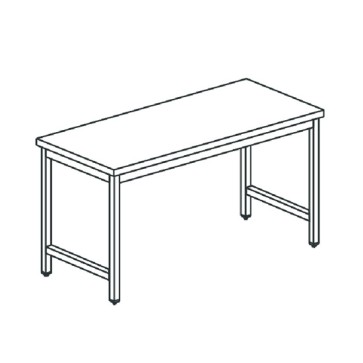 Tavolo da lavoro senza ripiano, senza alzatina, 2000x700 mm