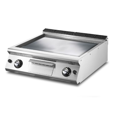 Fry-top gas professionale piastra liscia da banco