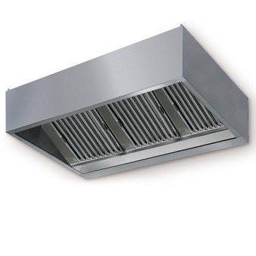 cappa a parete cubica con illuminazione a incasso, 2800x1100 mm