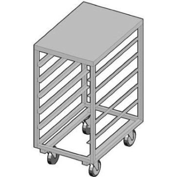 Carrello porta teglie gn 1/1 h=100mm per articolo tpv, mm.380x550x800h