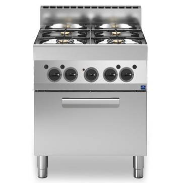 Cucina a gas, 4 fuochi, 1 forno elettrico a convezione