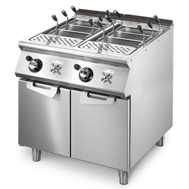 Cuocipasta gas, 2 vasche GN 1/1, capacità 2x 40 litri