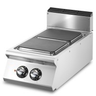 Cucina elettrica, versione top, 2 piastre quadre in ghisa