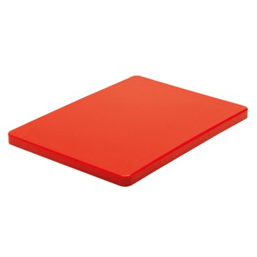 tagliere in rosso per carne con canalina, 500x300 mm