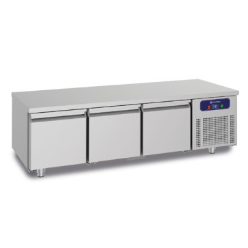 base refrigerata con 3 cassetti 1/1 per apparecchiature di cottura, l=1800 mm