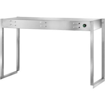 Supporto piatti per tavoli con 1 ripiano di appoggio mm 1800x350x600 h con lampada