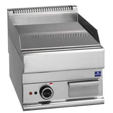 fry top elettrico da banco, piastra liscia